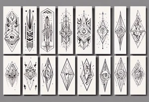 Abstract linear tattoo idea