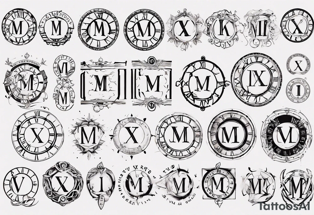 roman numerals tattoo idea