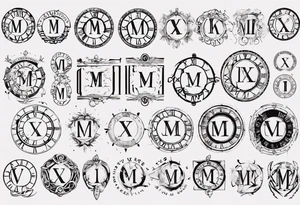 roman numerals tattoo idea
