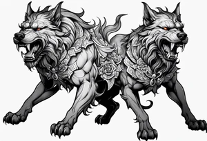 Cerberus greek demon tattoo idea