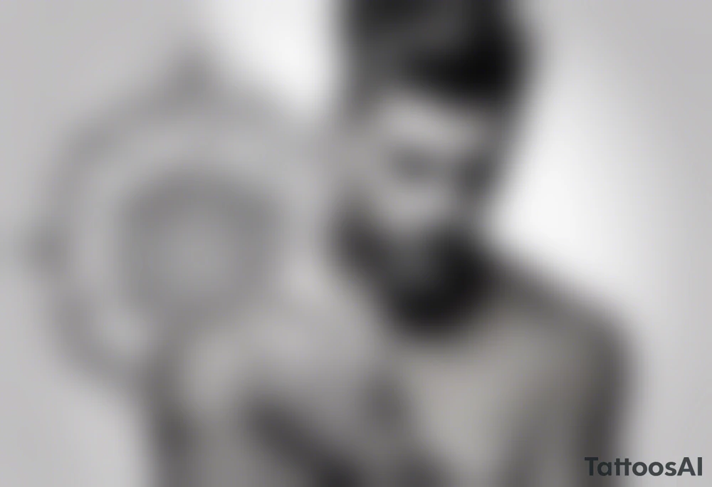 man with tattoos on both arms. from shoulder to elbow , each tattoo with beautiful women mixed with mandalas tattoo idea