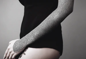 lace feminine full arm sleeve tattoo idea