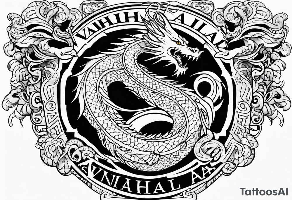 Valhalla serpent dragon tattoo idea
