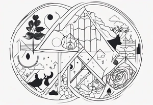 Unbreakable bond, family of five tattoo idea