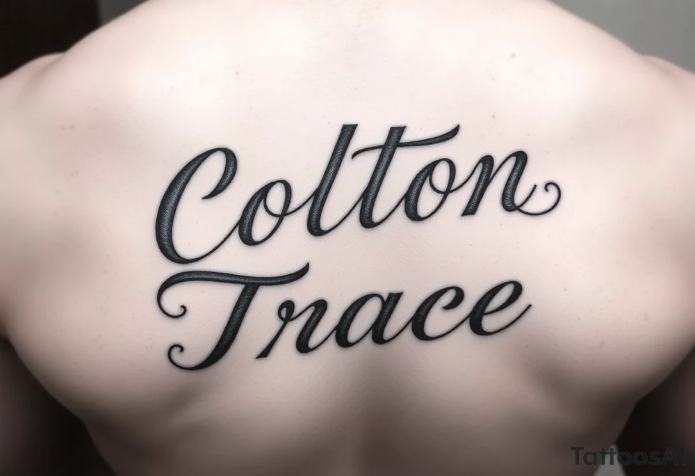 The names colton and tracee combined in one tattoo tattoo idea