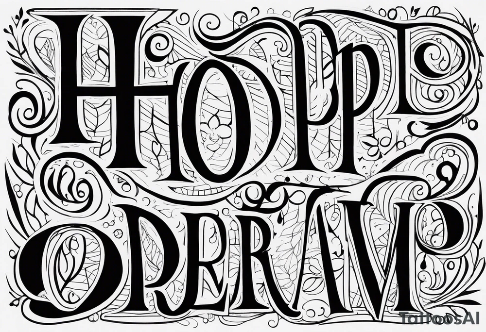 Hope is a waking dream tattoo idea