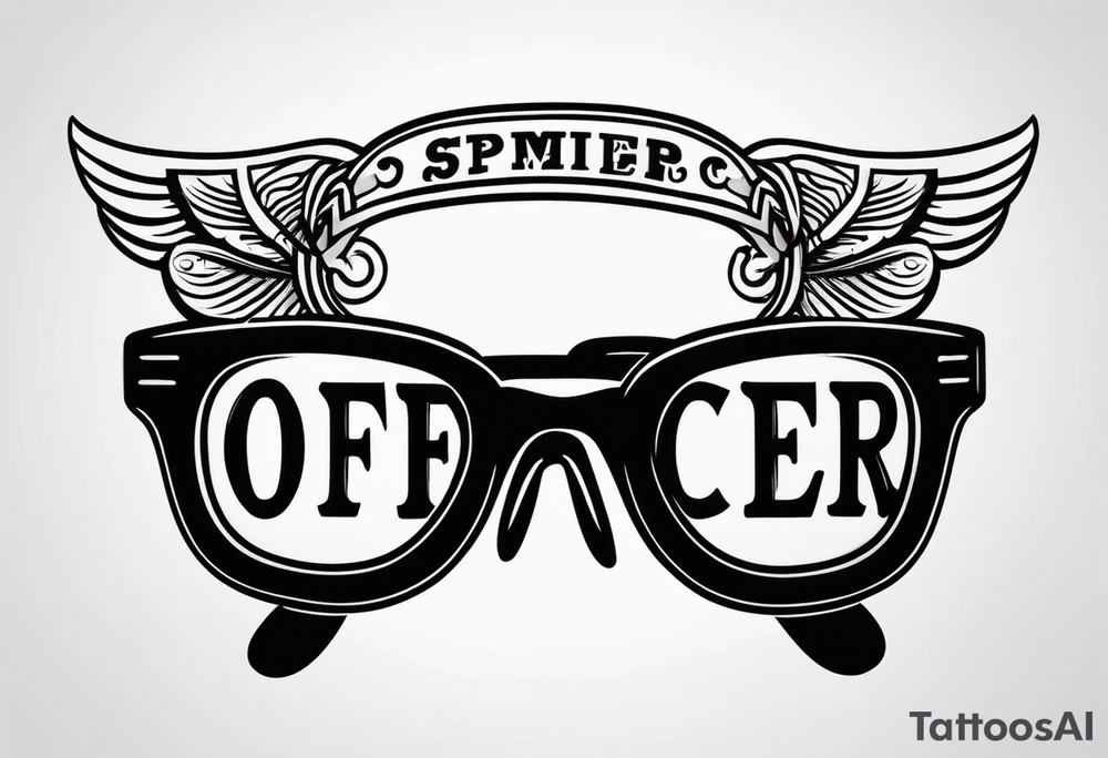 Officer Sunglasses tattoo idea
