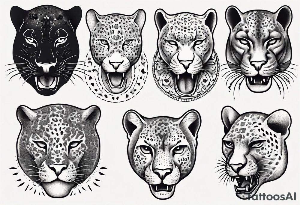 Panther body tattoo idea