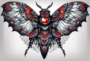 Mothman in action tattoo idea