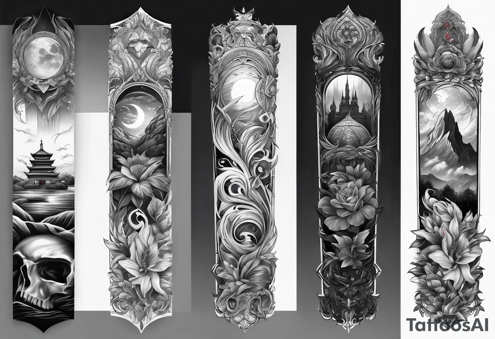 full arm sleeve tattoo idea