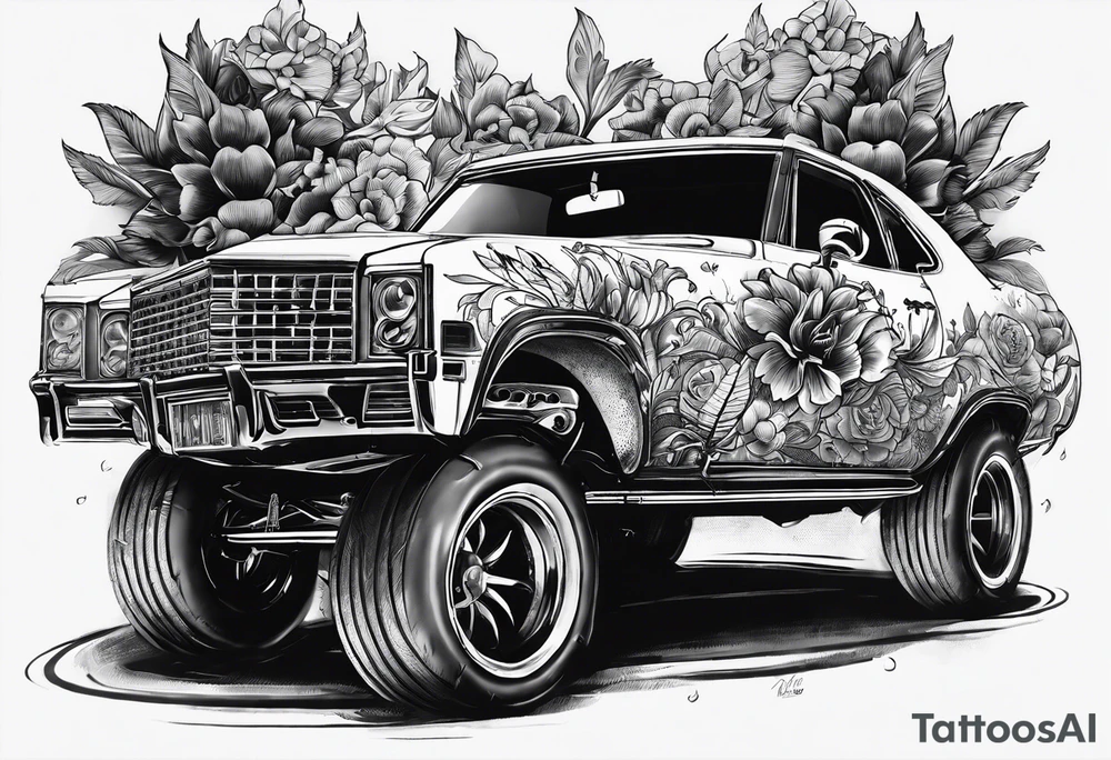 Wrld with 999 and death race for love tattoo idea