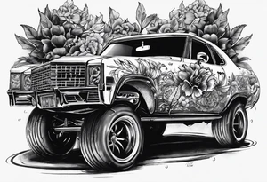 Wrld with 999 and death race for love tattoo idea