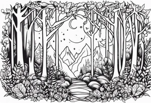 Enchanted forest tattoo idea