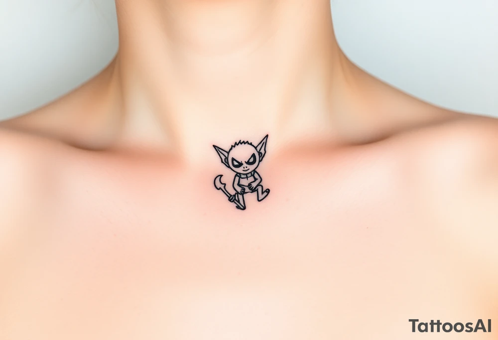 Misfit tiny goblin tattoo idea
