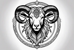 aries zodiac symbols tattoo idea