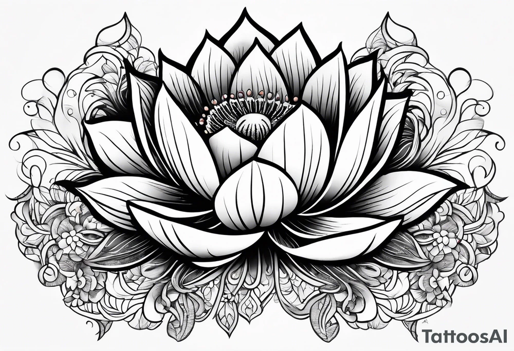 lotus flower tattoo idea