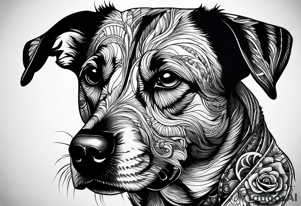 Dog memorial tattoo idea