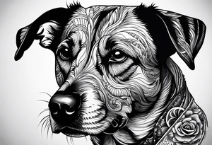 Dog memorial tattoo idea