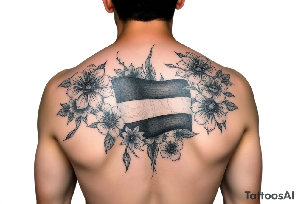 Make me a arm sleeve with flowers being the base having my zodiac sign Virgo, Dominican flag in color, something symbolizing nyc, my parents birthday on Roman numerals 1/10/1980 and 1/18/1984 tattoo idea