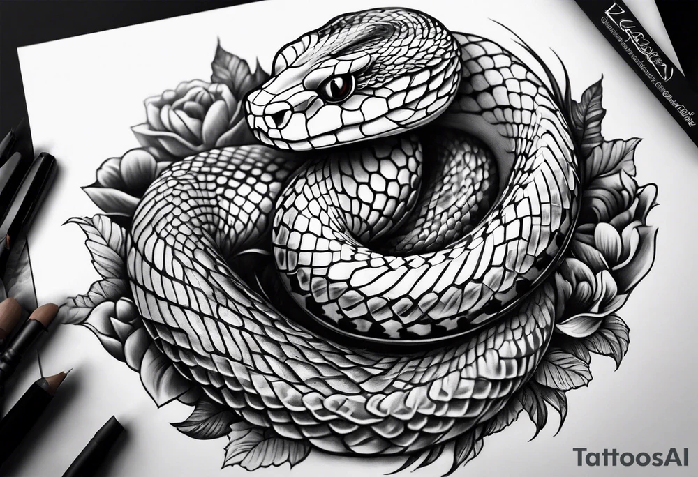 snake sleeve tattoo idea