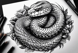 snake sleeve tattoo idea