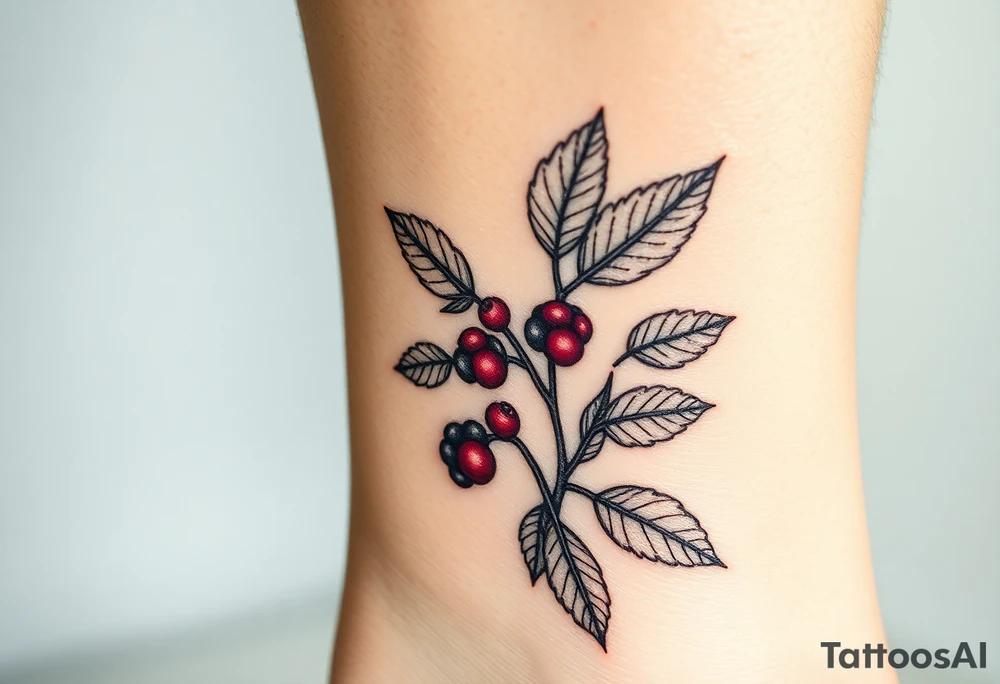 wildberry plant tattoo idea