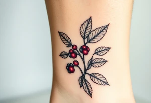 wildberry plant tattoo idea
