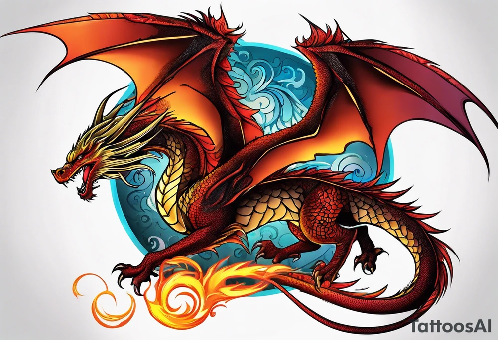dragon and phoenix tattoo tattoo idea