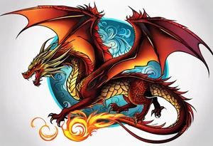 dragon and phoenix tattoo tattoo idea