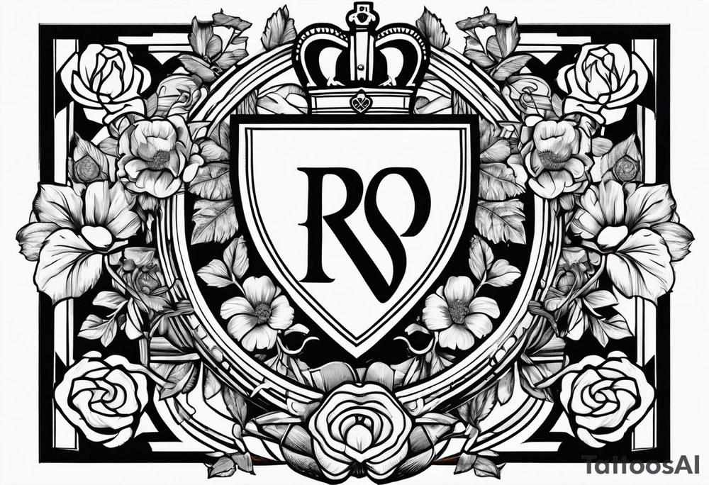 Collins family crest with Irish claddagh chest tattoo tattoo idea