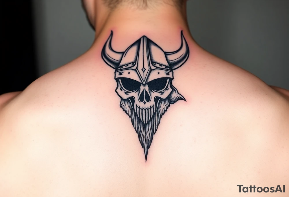 vikings helmet tattoo idea