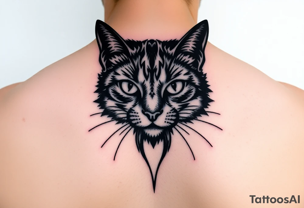 black cat tattoo idea