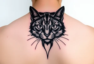 black cat tattoo idea