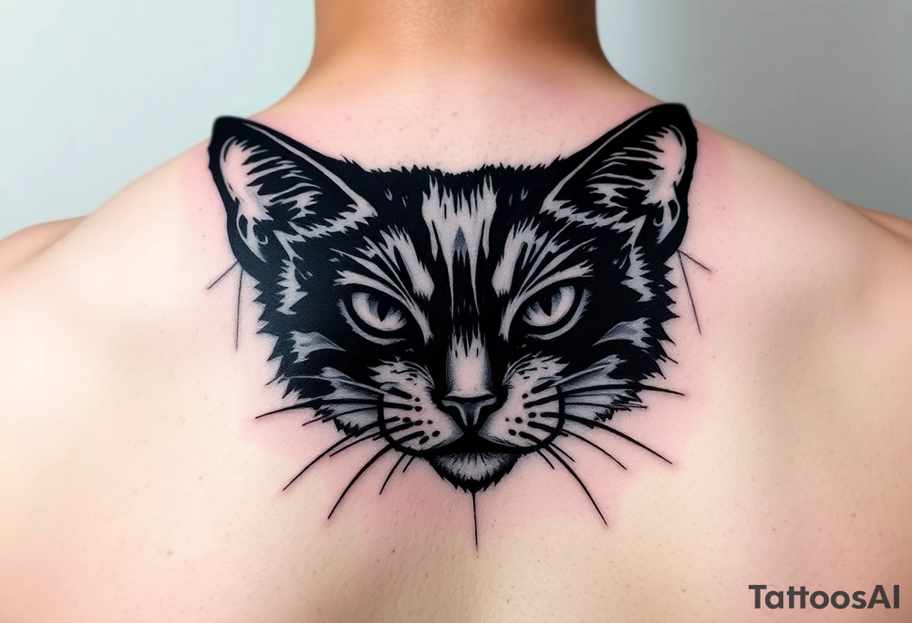black cat tattoo idea