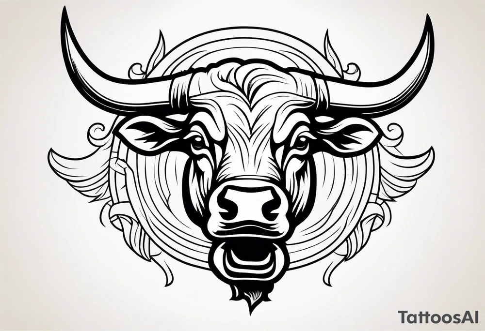 Bucking bull tattoo idea