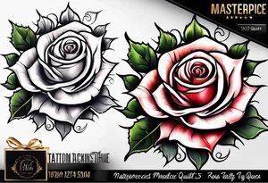 rose thorns that wind up your leg tattoo idea