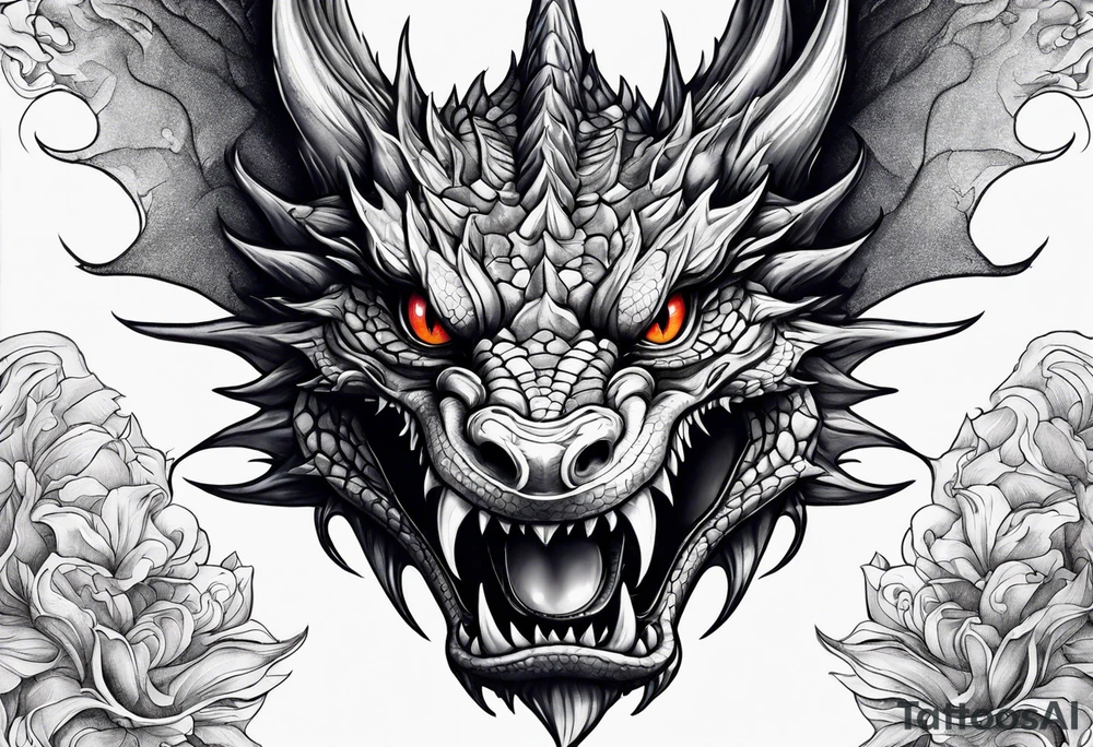 Dragon, tear skin and get out tattoo idea