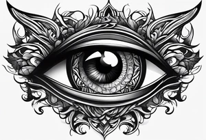 devil eye tattoo idea