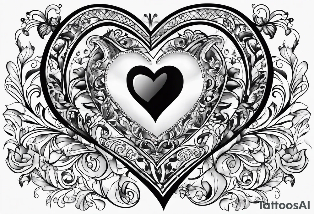 “But the greatest of these is love” in a heart tattoo idea