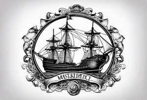 Ship anchor tattoo idea