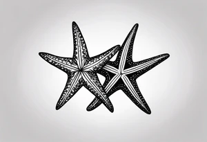 Two Starfish olive branch tattoo idea