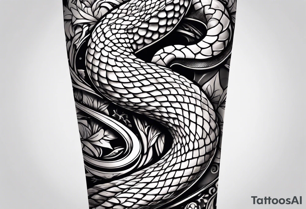 snake wrapped around wrist tattoo idea