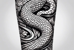 snake wrapped around wrist tattoo idea