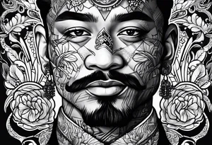Koolie portrait tattoo idea