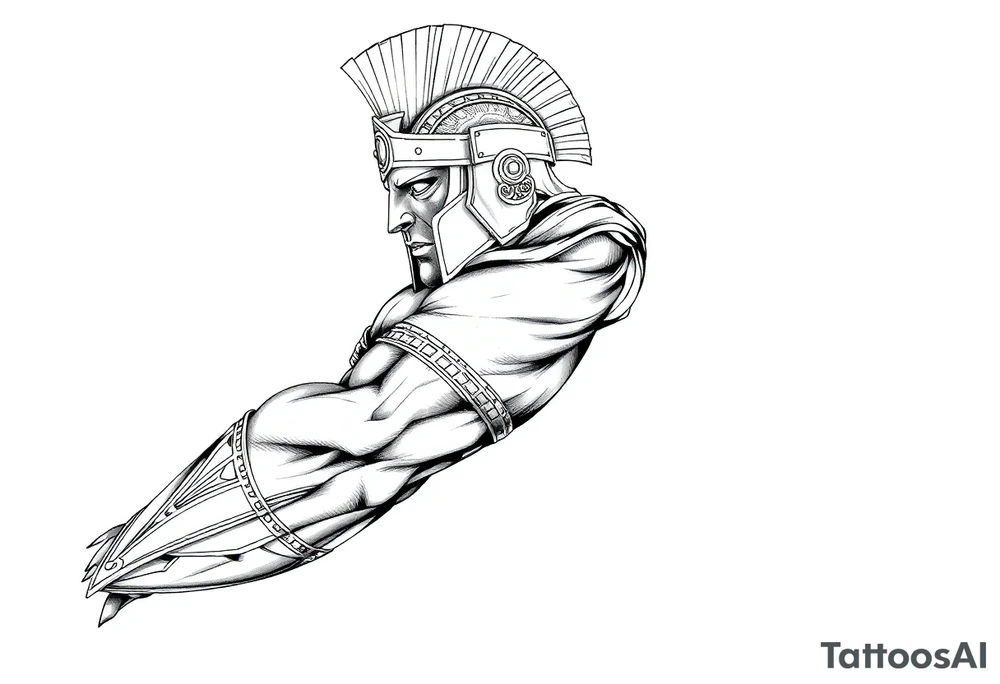 Roman gladiator tattoo idea