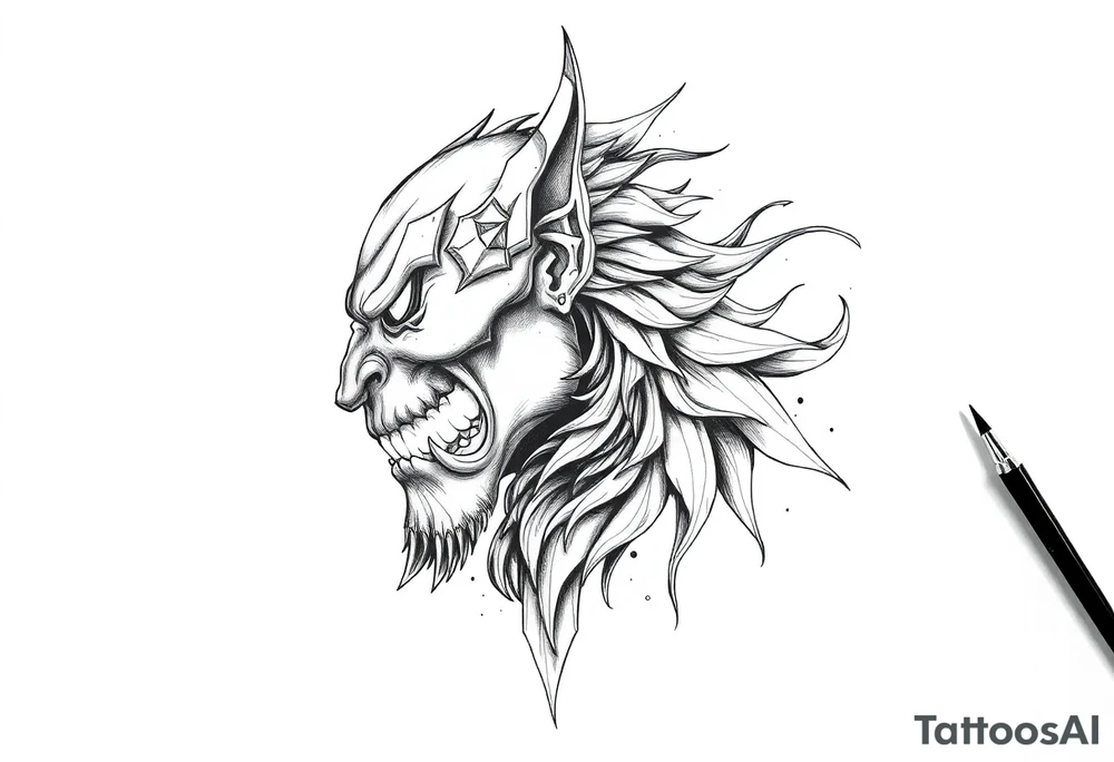 poseidan tattoo tattoo idea