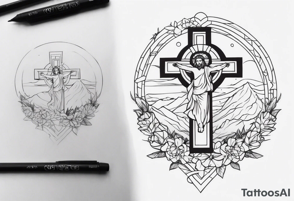 A palavra CRISTO em inglês de 5cm tattoo idea