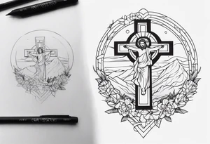 A palavra CRISTO em inglês de 5cm tattoo idea