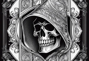 Reaper stabbing ace of hearts tattoo idea