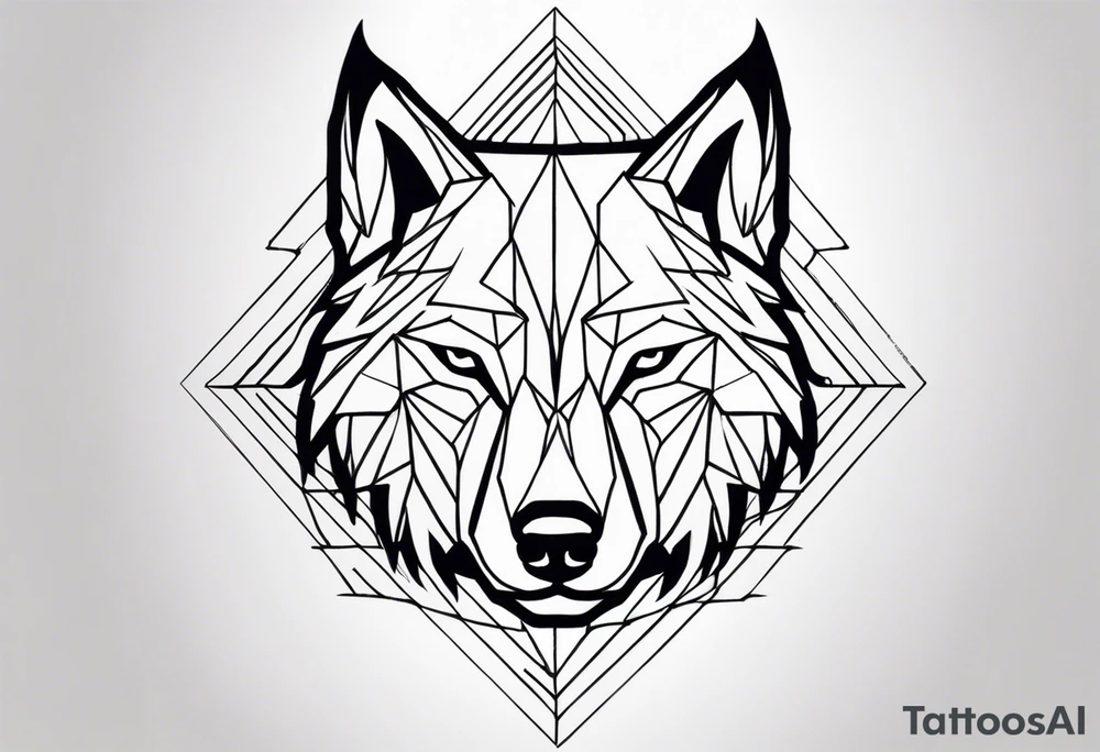 Wolf head tattoo idea